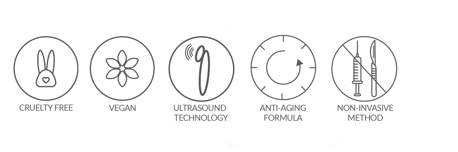 Symbols and signs that are important for SQOOM's vegan and non-aggressive products.